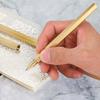 Brushed Brass Gel Pen Hexagon 0.5mm Writing Pen School Office Supplies Gift0.5mm without Scale