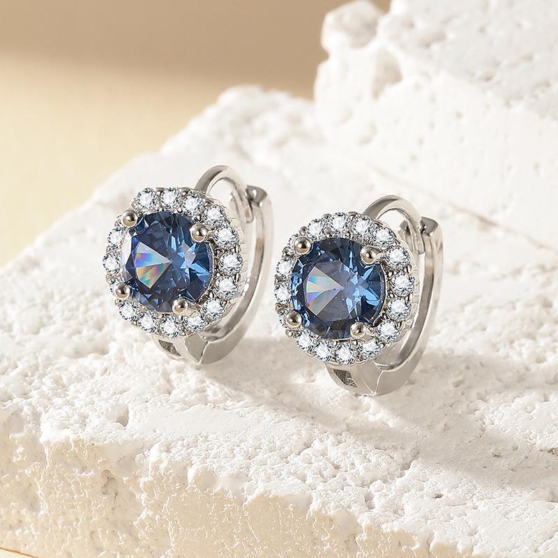 Trendy Faux Moissanite One Carat Hoop Earrings for Women