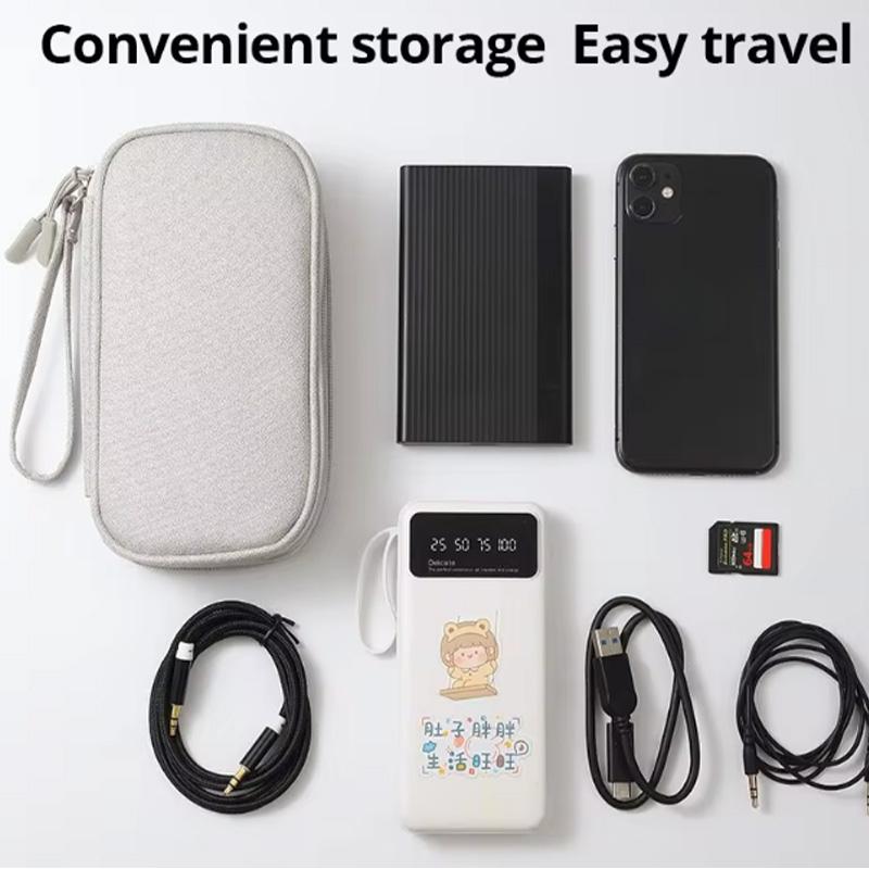 1 adet Pembe/Gri/Siyah/Lacivert Seyahat Taşınabilir Dijital Ürün Saklama Çantası USB Veri Kablosu Düzenleyici Kulaklık Şarj Hazine Kutusu Çantası
