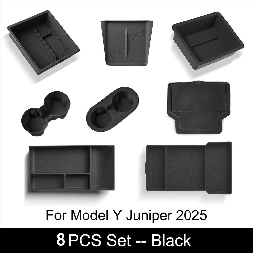 For Tesla New Model Y Juniper 2025 Center Control Armrest Storage Organizer Box Water Cup Sunglasses Phone Holder Tray MY LAUNCH