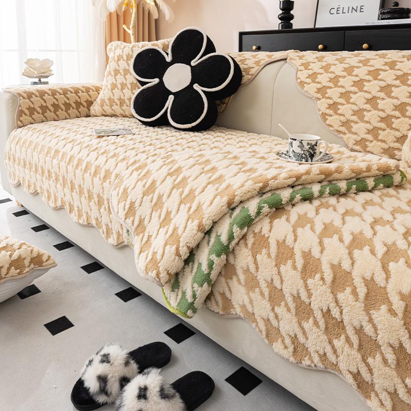 Autumn and Winter Plush Special-Shaped Sofa Cushion Non-Slip Thickened Sofa Cover Cushion Warm Sofa Towel