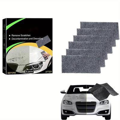 6 szt. Ulepszona ściereczka Nano Sparkle do usuwania rys z samochodu - Ściereczka Nanosparkle do usuwania rys z pojazdów, do naprawy głębokich rys na lakierze samochodowym