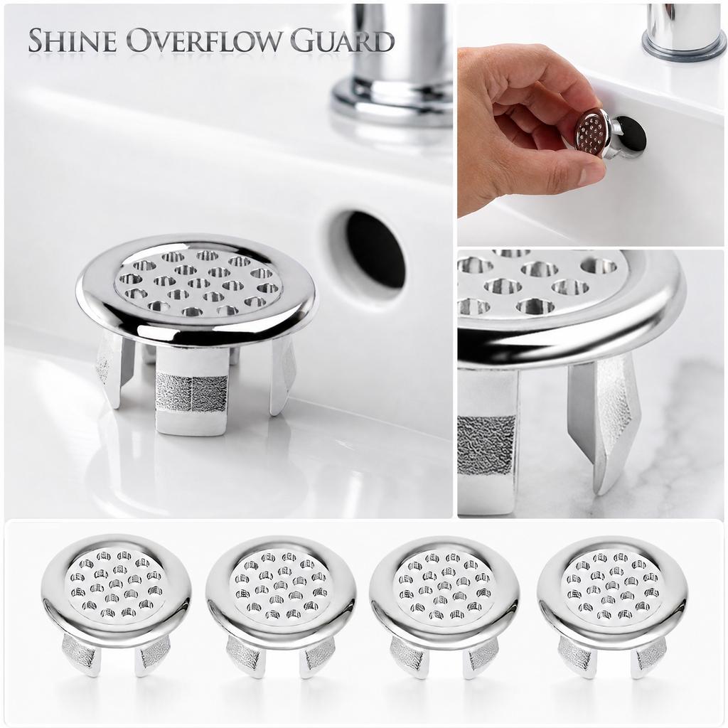 Ceramic Basin Overflow Drain Cover Set Bathroom Sink Overflow Hole Strainer Decorative Ring Stainless Steel Mesh Filter Accessories for Washbasin