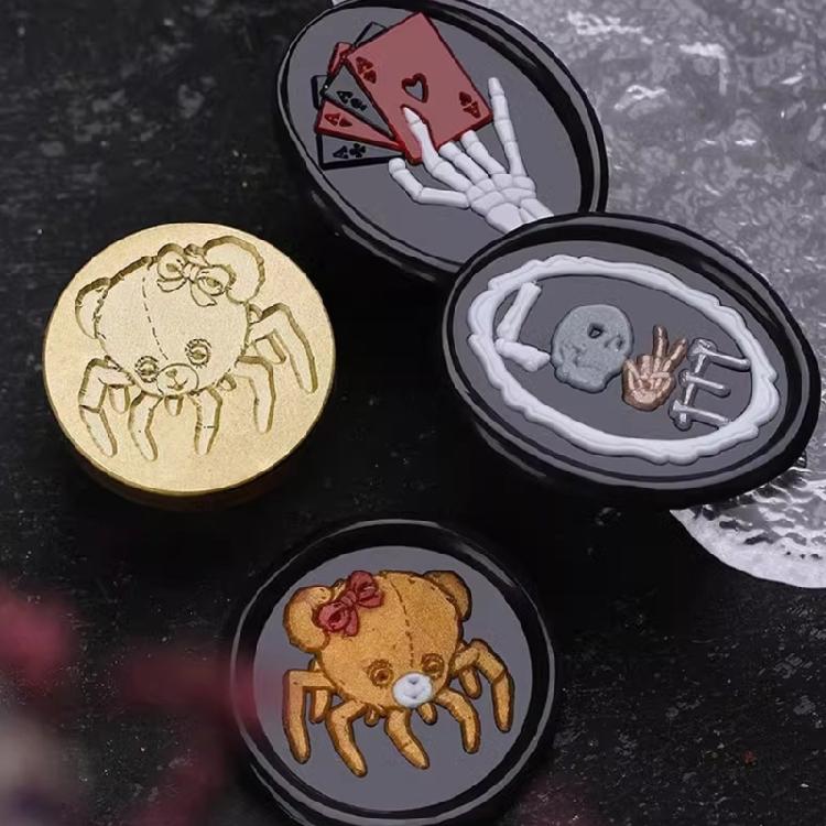 Metall Siegelstempel Wachssiegelstempelkopf Ersatzteile Präge Siegelstempelkopf