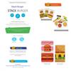 DazzleEdu Stack Burger Board Game, Mixed Colors, 1 Pack