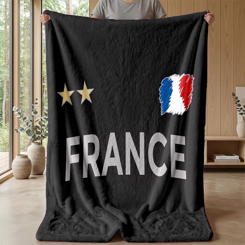 France national football team Theme blanket Soft Flannel Blanket Plush Throw Blanket Cozy Sofa Bed Blanket for Home Decor