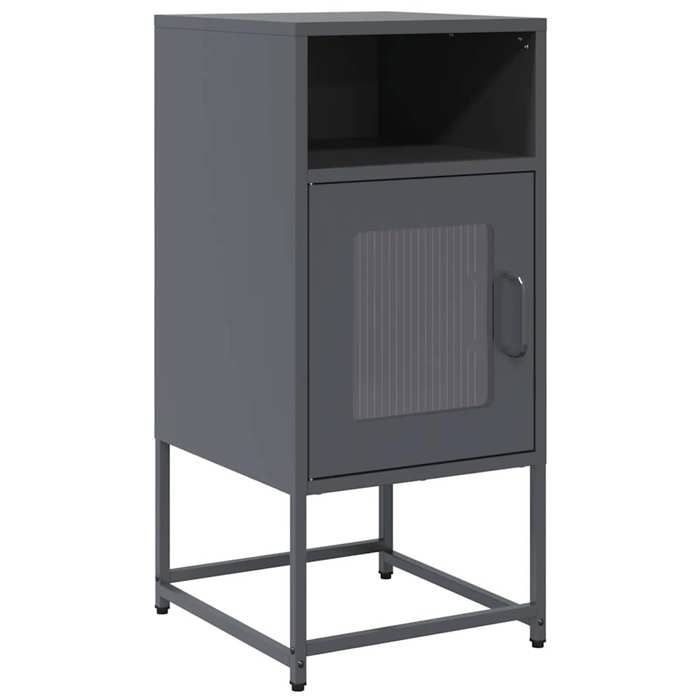 VidaXL Anthracite Bedside Table 36x39x78 Cm Cold-rolled Steel, Side Table, Bedside Cabinet, Side Table for 853412