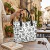 Christmas Pattern Tote Bag Casual Portable Large Capacity Daily Use Handbag