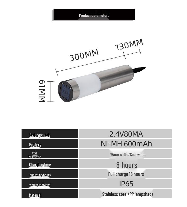 Wasserdichte Solar-Außenleuchte für Hof, Garten, Villa und Rasendekoration