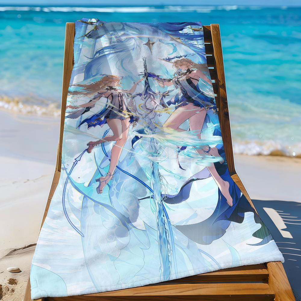 Fleurdelys Cartethyia Wuthering Waves Towel Sports Quick Dry Travel Camping Gear Sandproof Soft Light Large Beach Towel
