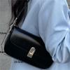 Einfarbige PU-Leder-Schultertaschen für Damen Trendige Einfache Mode Damen Hand-Handtaschen Luxuriöse Damen Achseltaschen