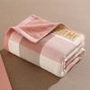 Gauze Gingham Face Towel Soft Absorbent Lint-Free Retro Full Cotton Washcloth Ultra Gentle for Home Adult Bathroom Travel Spa
