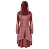 Stylish Punk Women's Plus Size Lace Up Dip Hem Tunic Hoodie Long Sweatershirts Dress Top For Every Occasion