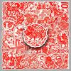 50 Zodiac Paper-Cut Stickers: Chinese Style Intangible Cultural Heritage for Spring Festival, Journaling, and Decor