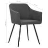 Dining Chairs 2 pcs Dark Grey Fabric