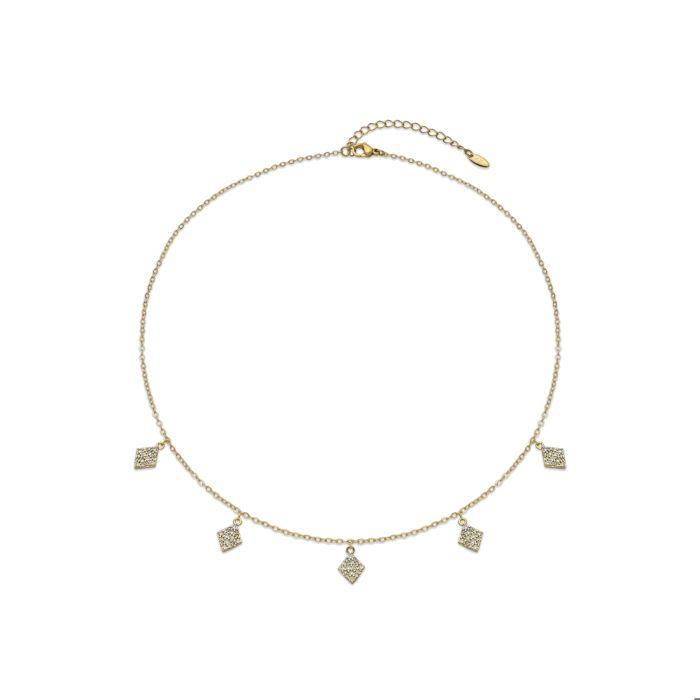 Collier Luxenter avec zirconia brillant finition or 18k - Tingi