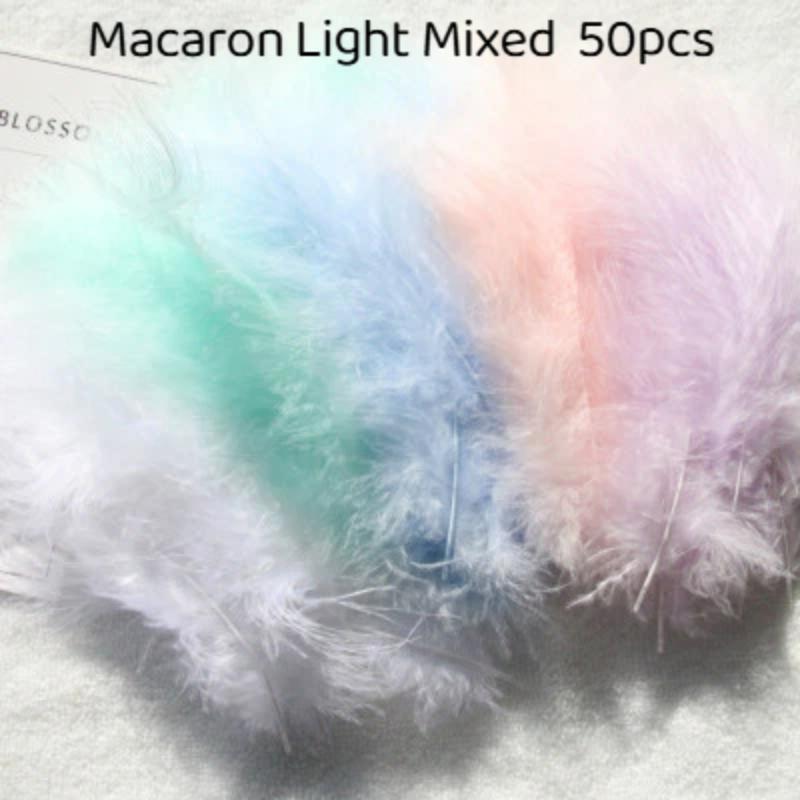 50Pcs Premium Soft Turkey Marabou Feathers Fluffy Craft Feathers for Kids Art Project Birthday Party Decor