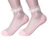 Women Fashion Ultrathin Transparent Beautiful Lace Flower Elastic Short Socks