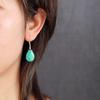 Natural Tianhe Stone Pendant Earrings, Handmade Light Luxury Style Earrings, Jewelry