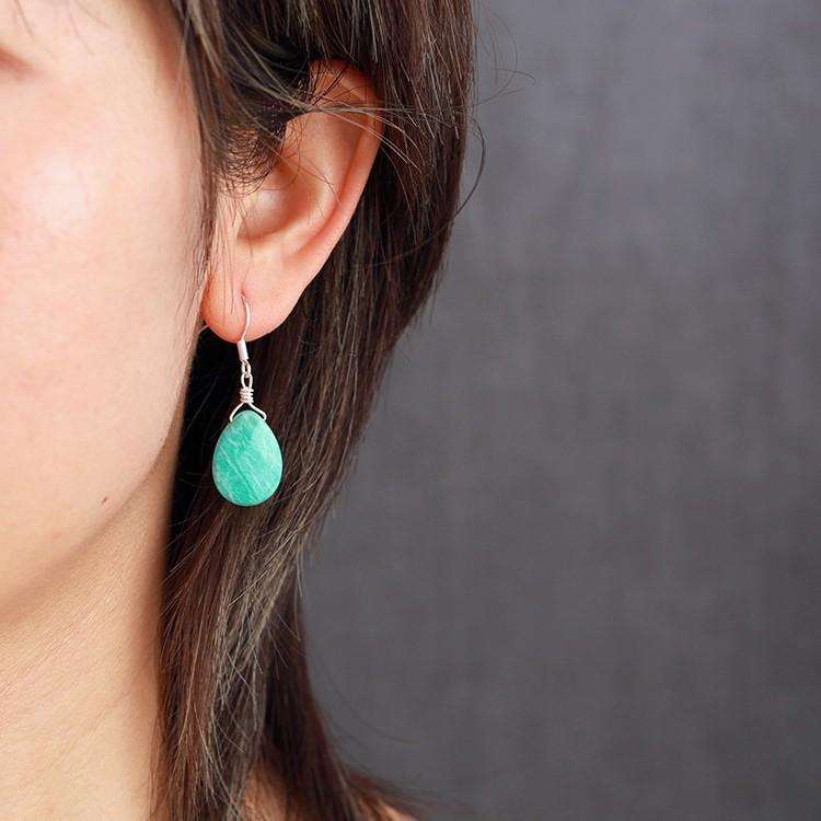 Natural Tianhe Stone Pendant Earrings, Handmade Light Luxury Style Earrings, Jewelry