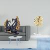 Swan Figurine Resin Metal Art Sculpture European Animal Statue Abstract Ornament for Entrance Desk
