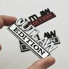 3D Metal OUTLAW EDITION Emblem Sticker Badge Fender Funny Decals Car Truck Replacement Door Decoration for Universal Car SUV