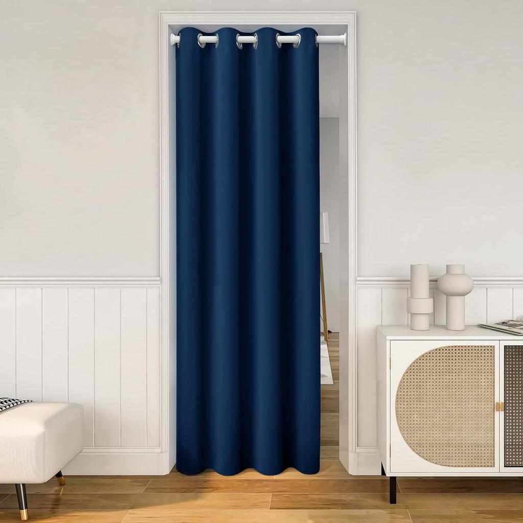 No Punching Finished Product, High Blackout Privacy Door Curtain, Wardrobe Curtain, Heat Insulation And Noise Reduction, Solid Color Curtain