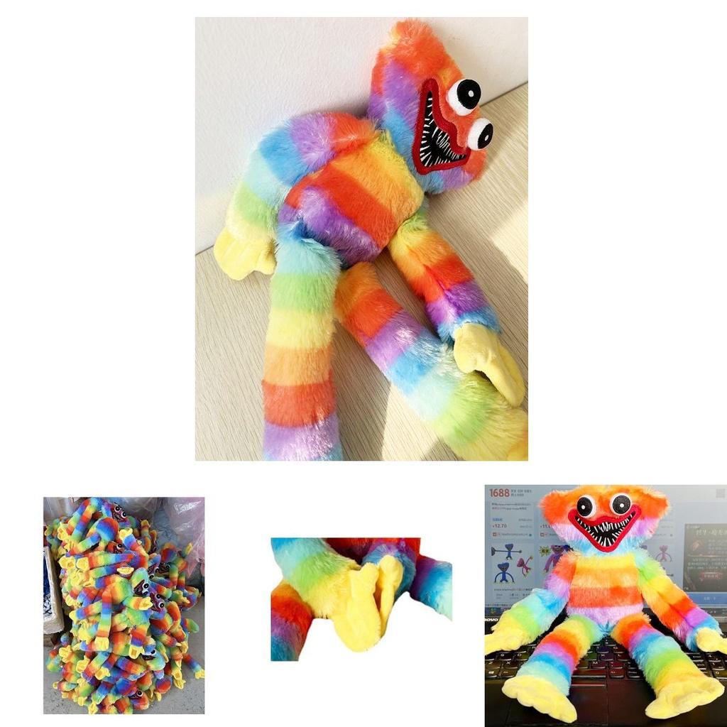 Peluche Huggy Wuggy Arcoíris - Inspirado en el Juego Poppy Playtime Suave Y De Alta Calidad