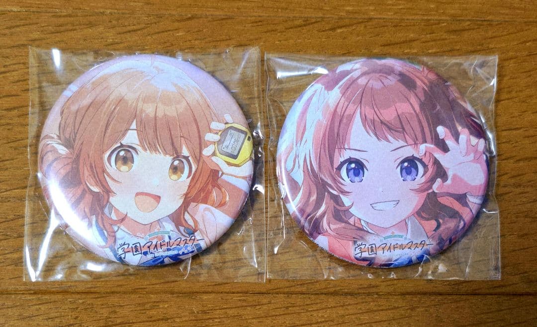 

[USED] Gakuen Idolmaster Saki Hanami Yume Hanami CD Bonus Can Badge 2 Pieces