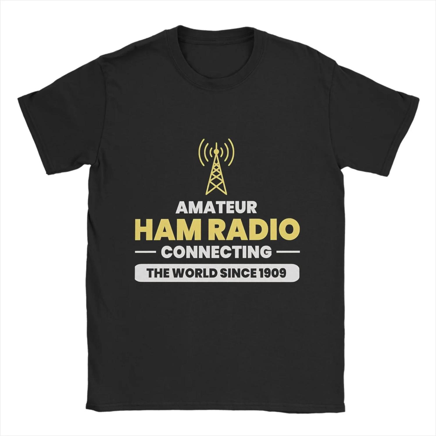 

Amateur Ham Radio T Shirt Summer Pure Cotton T Shirts For Men Novelty Casual Tshirt Short Sleeve Y2K Retro Tops XXXXXL чорний