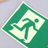 1 Luminous Exit Sign - Emergency Evacuation Safety Wall Decal, Photoluminescent Fire Evacuation Indicator With Green Border