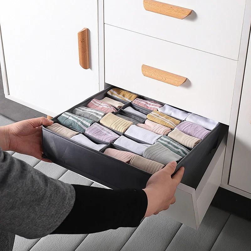 Wardrobe Cabinet Drawer Organizer Multi-Purpose Storage Box For Underwear Bra Sock Scarf Pantie Clothes Drawer Divider Organizer