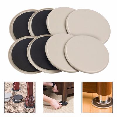 3.5/5/7inch Reusable Heavy Furniture Movers Easily Sliders for Carpet 8PC