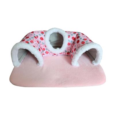 Soft Cotton Pet Bed For Hamsters Pigs Detachable Warm Shelter Easyly Cleaning Safe Chews Proof