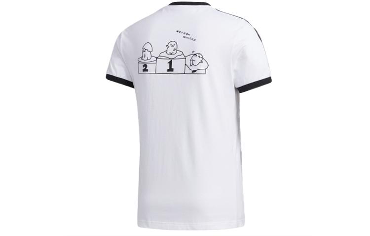 Adidas Neo T Shirts Men s White Crew Neck Moderate Straight Fit GL7219 M
