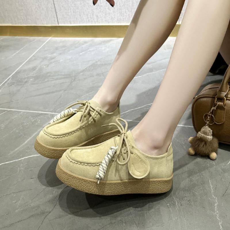 New Causal Women Loafers Fashion 2026 British Style Lace-Up Student Shoes Men Large Size Classic Comfort Couple Footwears