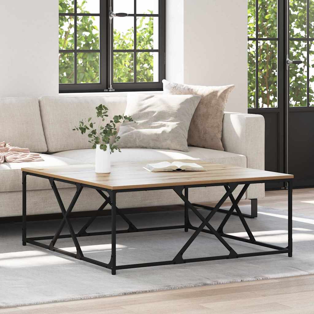 Artisan Oak Coffee Table 100 x 100 x 40 cm Particleboard
