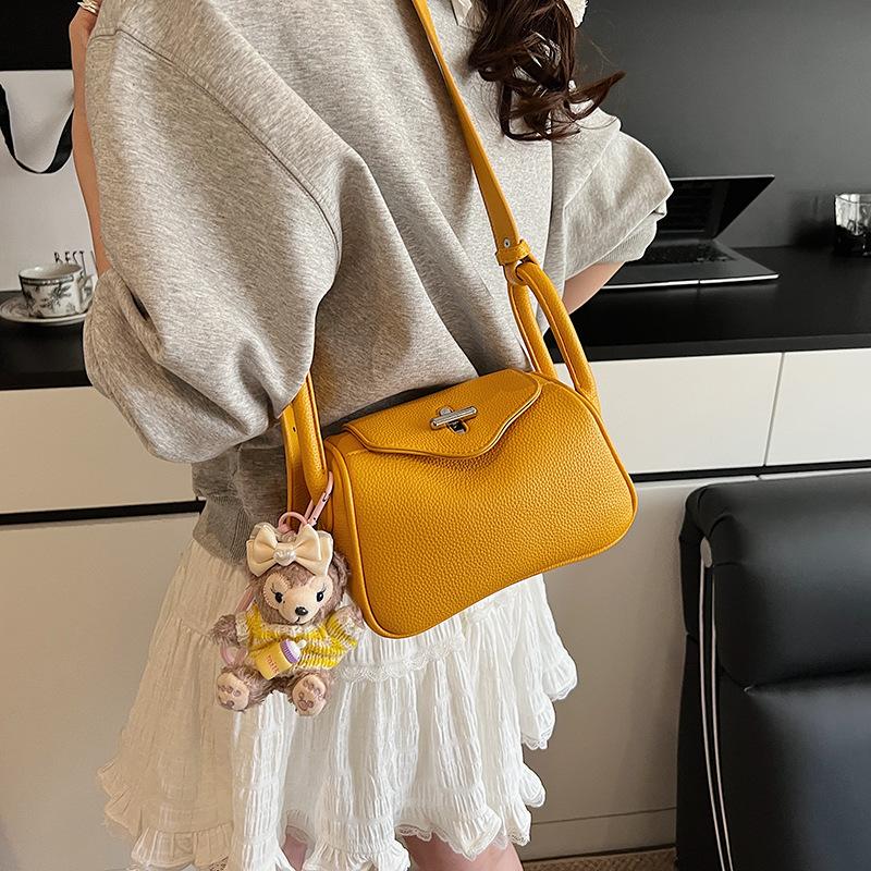 Niche high-end sense underarm bag women's fashion lychee pattern versatile work commuter women crossbody pillow bag