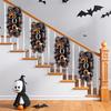 Halloween Wreath Garland Door Hanging Decoration BOO Doorplate Pumpkin Pendant Home Party Supplies for Porch Yard