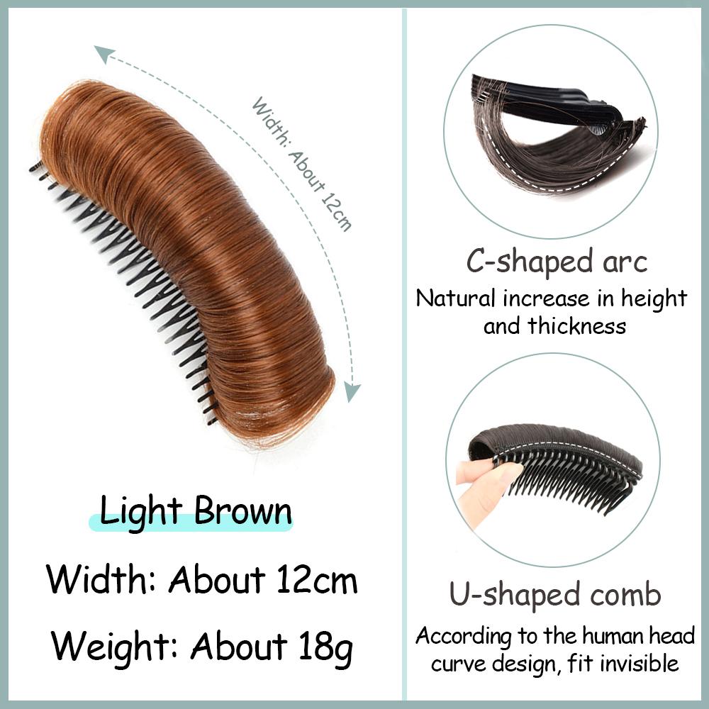 

Bybrana Объемные мягкие накладные волосы, черно-коричневые парики из натуральных синтетических волос