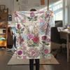 Rose Flower Print Flannel Blanket, High quality Comfortable for All Seasons, Home Decor, Warmth and Comfort, Perfect for Christmas Gifts101