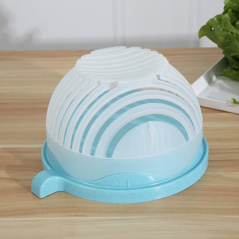 Lulubelle Snap Salat-Schneide-Schüssel Snap Salat-Schneide-Schüssel Sofortiger Salatbereiter Einfache Salatzubereitung Gemüseschneider Gemüsehackmesser Salat-Schüssel-Schneider