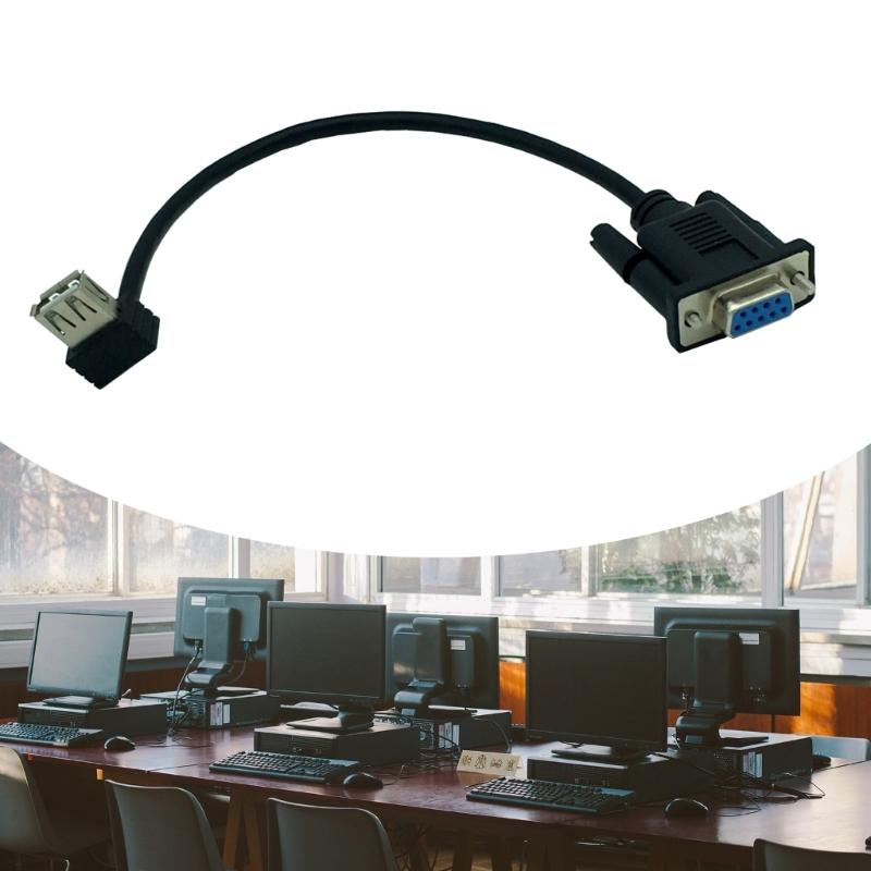 USB 2.0 A Female To RS232 DB9 Female Serial Cable Adapter Converters For Serial Plugs Devices Enhances Device Connection