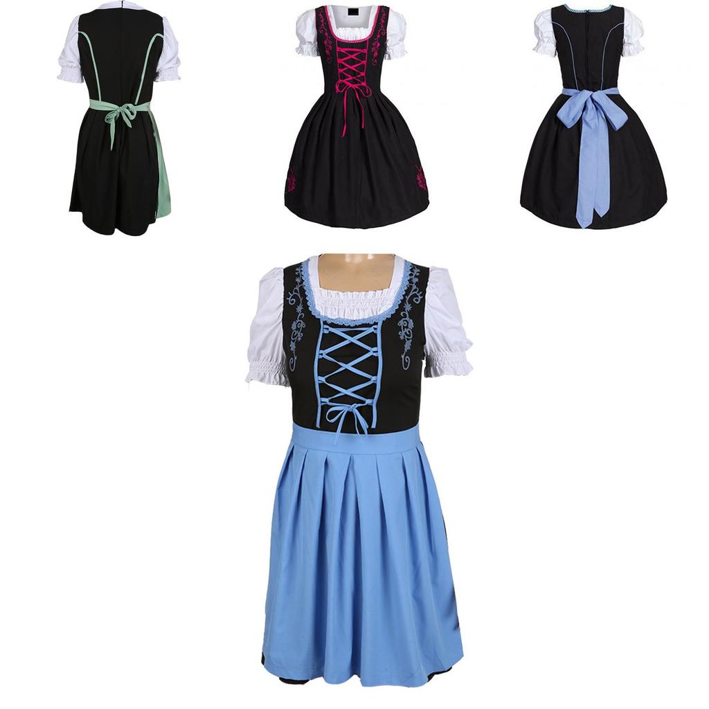 Charmantes deutsches Kleid Bayerisches Dirndl-Kostüm mit eleganter Schürzendekoration
