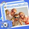 Blaue Hund Kinderkamera 1080P HD Digitalkamera 2,0" Dual-Objektiv Selfie-Videokamera mit Spielen Geburtstagsgeschenk Spielzeug für Jungen