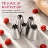 5PCS Assorted Shapes Pastry Icing Nozzle Cake Decorating Tip  Cupcake Cake Cookie Baking