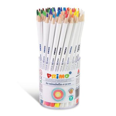 Barevné pastelky - Minabella - Kelímek 60 kusů - Tuha 3,8 mm - 12 barev - Vynikající kvalita