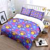 Mushroom and Floral Print Set Bedding Duvet Cover Set Duvet Cover Pillowcases  (1 * Duvet Cover 2 * Pillowcases, Without Duvet Insert)