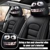4PCS Funny Cartoon Car Headrest Covers, Cute Funny Cartoon Eyes Car Headrest Covers, CarSeat Head Rest Protector For Auto Front Seat Rest Decoration,