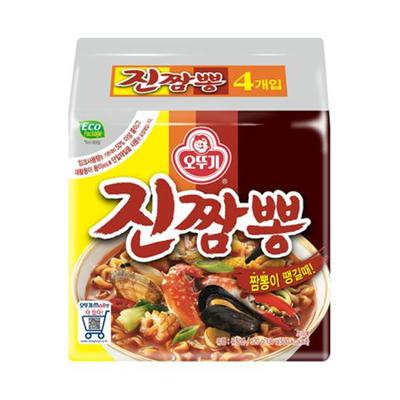 Ottogi Spicy Seafood Ramen/Jin-Jjamg-Bbong Pack 130g X 4 (2 Options)